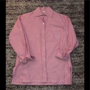 Hot Pink Stripe Button Up